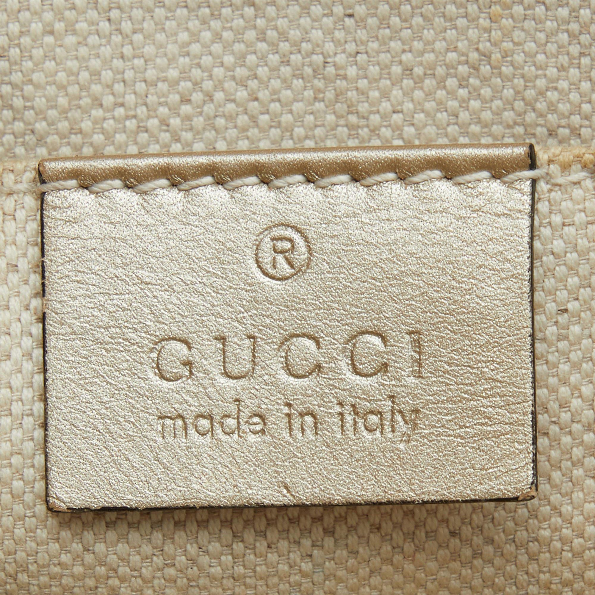 Gucci Metallic Beige Guccissima Leather Medium Emily Shoulder Bag 9