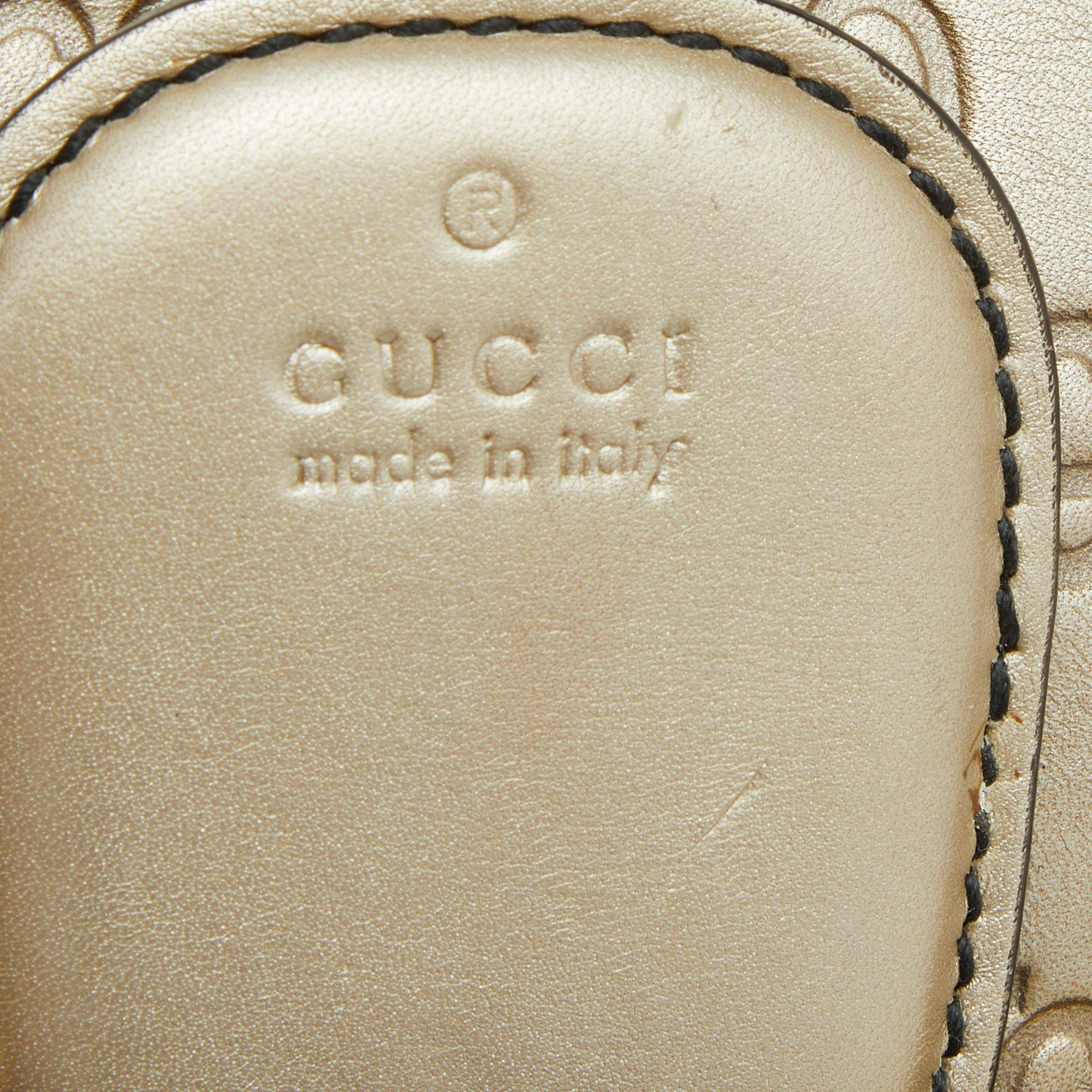 Gucci Metallic Beige Guccissima Leather Medium Emily Shoulder Bag 15