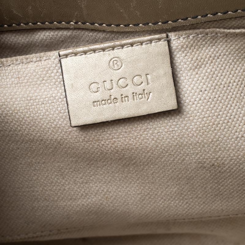 Gucci Metallic Beige Guccissima Leather Small Emily Chain Shoulder Bag 1