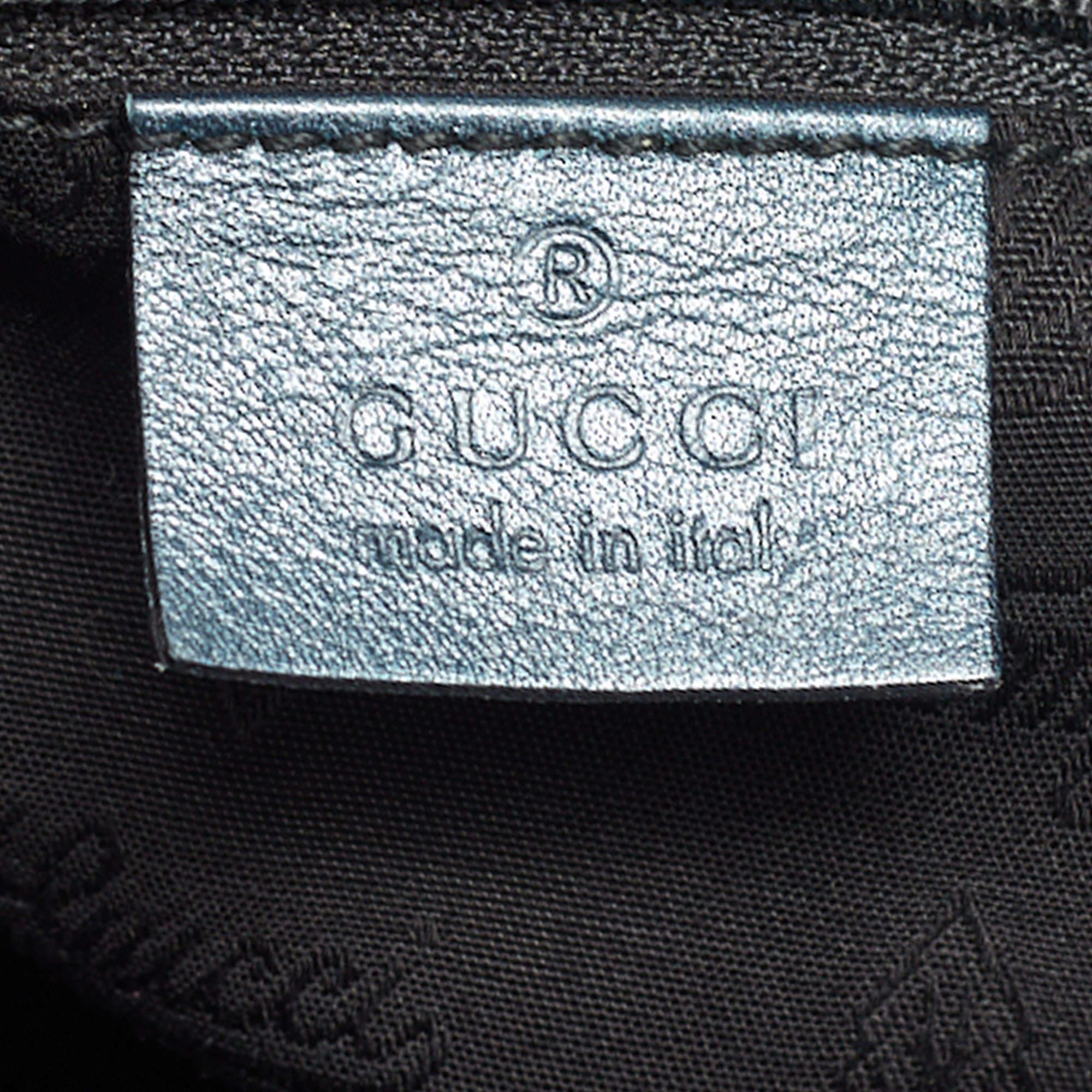 Gucci Metallic Blue Guccissima Leather Large Sukey Tote 3