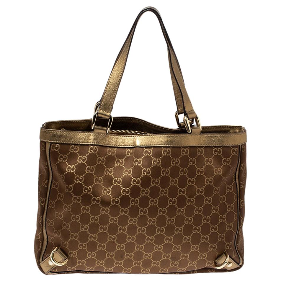 bronze tote bag