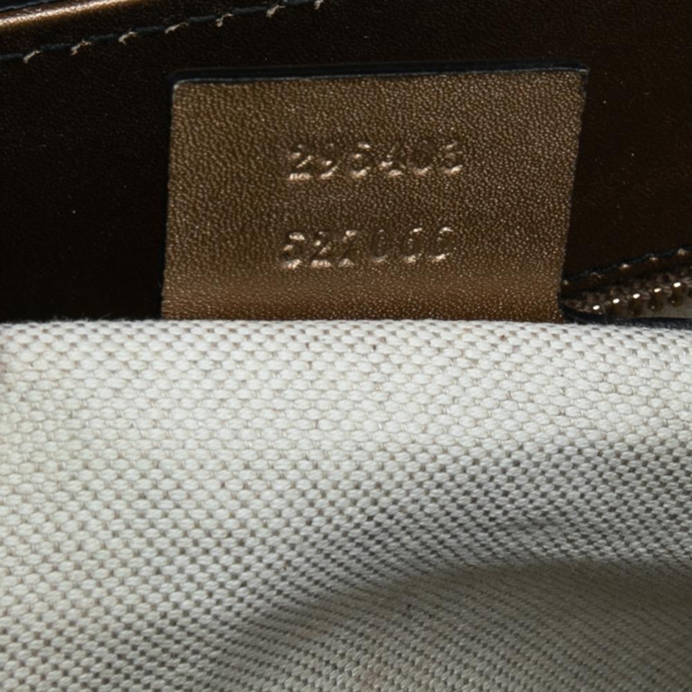 Gucci Metallic Bronze Guccissima Patent Leather Large Emily Chain Shoulder Bag 5