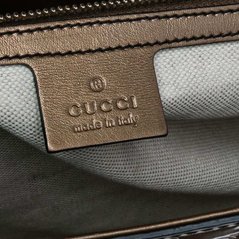 Gucci Metallic Bronze Guccissima Patent Leather Large Emily Chain Shoulder Bag 1