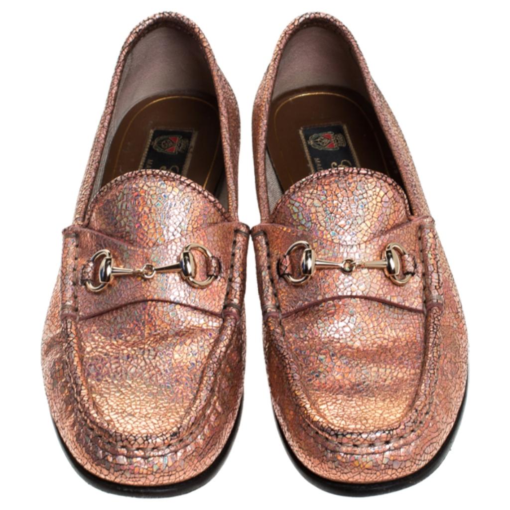 gucci metallic loafers