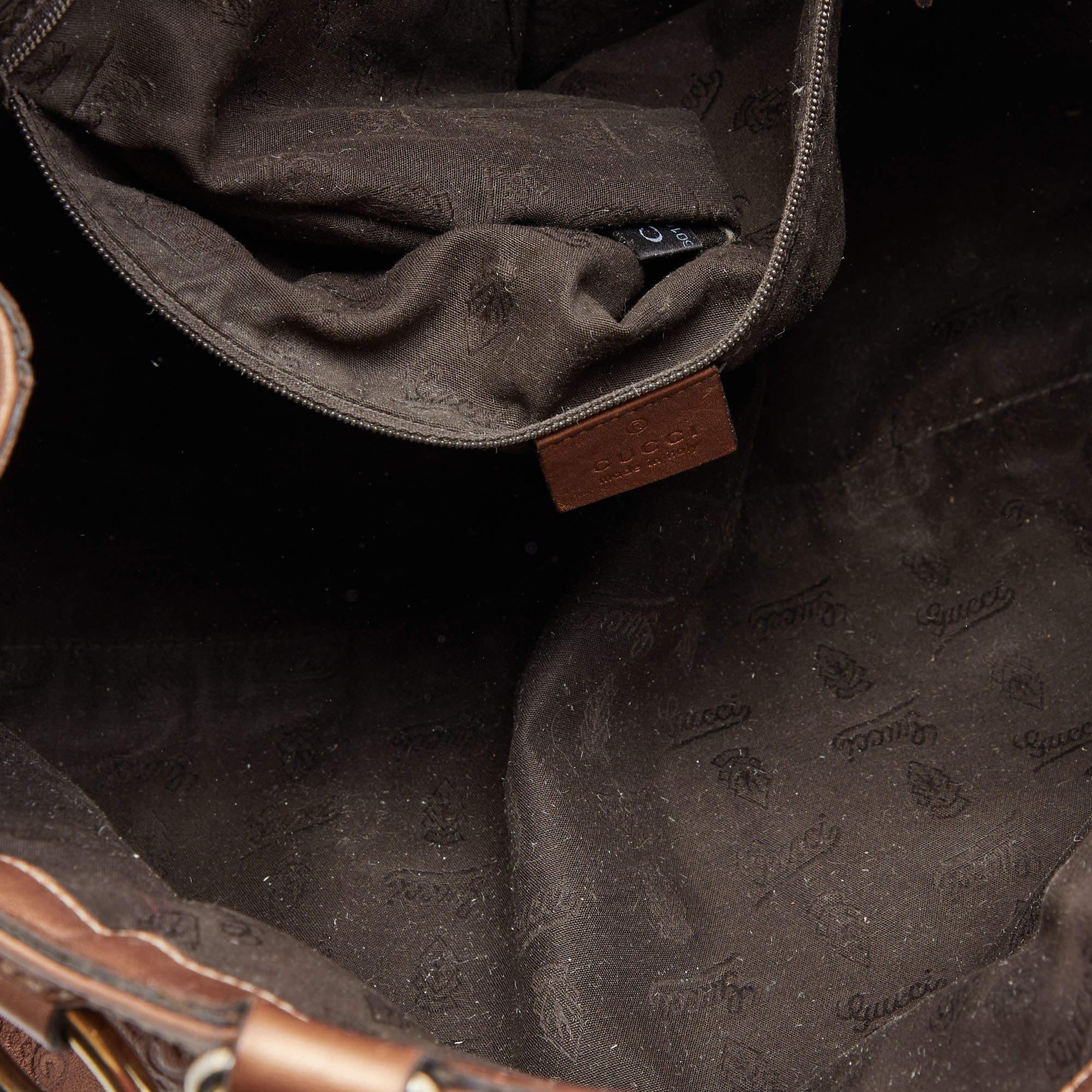 Gucci Metallic Brown Guccissima Leather Sukey Tote 7