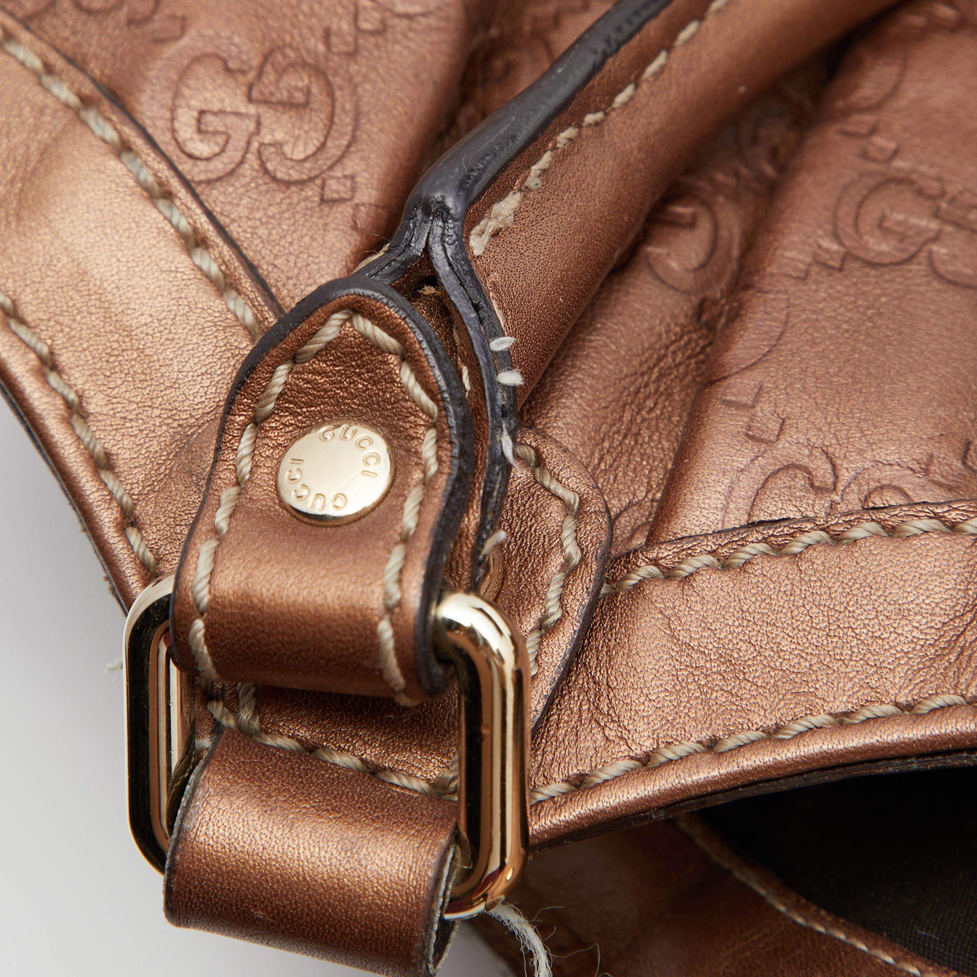 Gucci Metallic Brown Guccissima Leather Sukey Tote 3