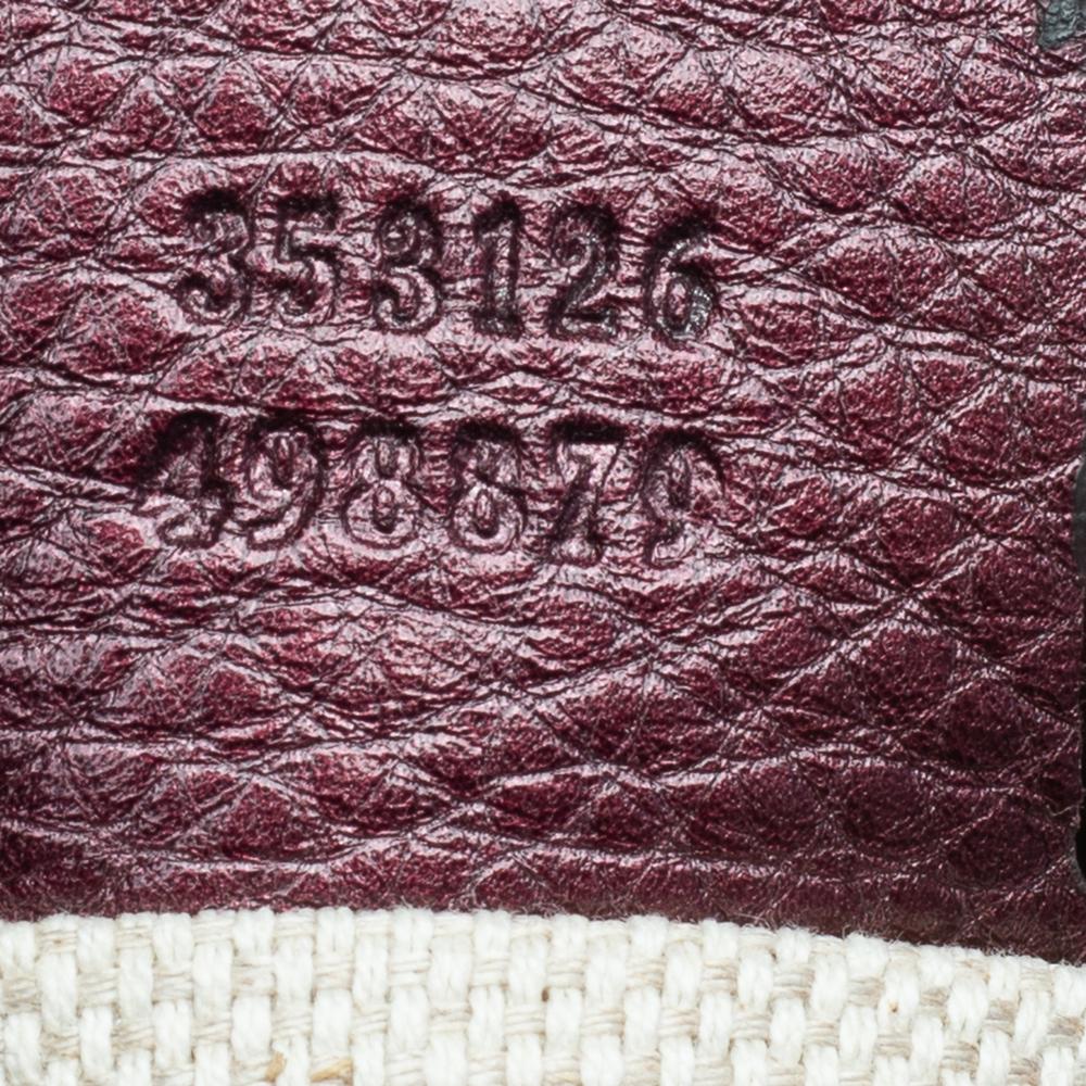 Gucci Metallic Burgundy Leather Large Soho Chain Shoulder Bag 1