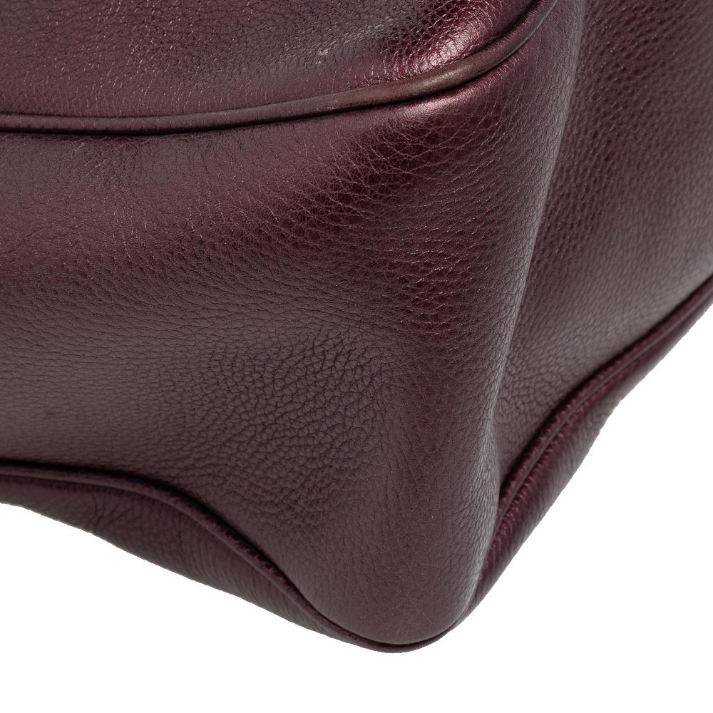 Gucci Metallic Burgundy Leather Large Soho Chain Shoulder Bag 3