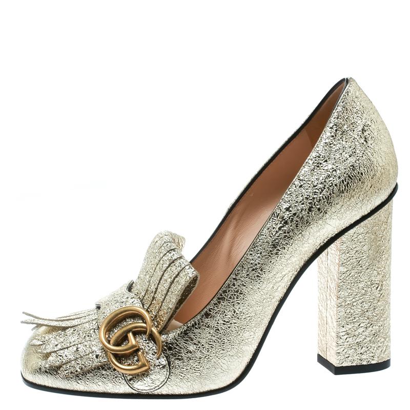 gucci pumps gold