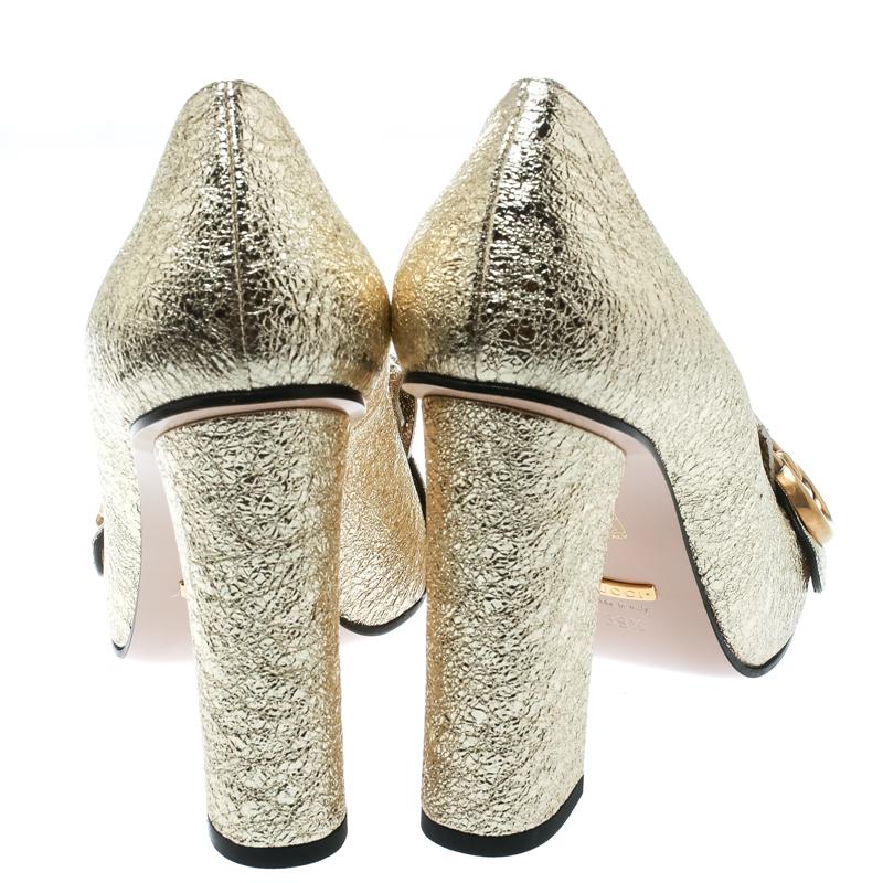 gold gucci shoes heels