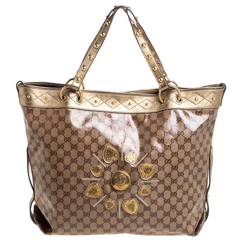 gucci crystal coated canvas