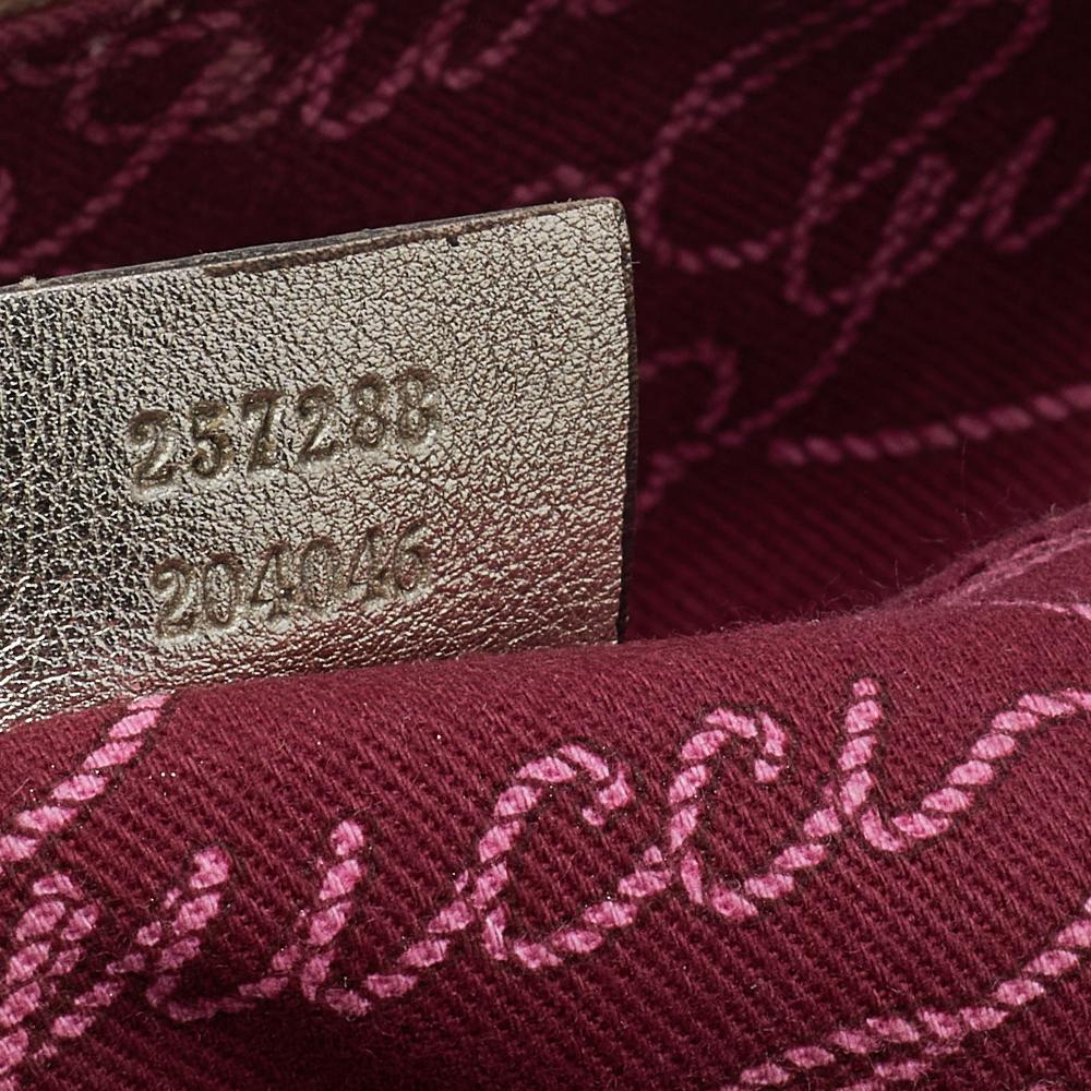 Gucci Metallic Gold Guccissima Leather Boston Bag 1