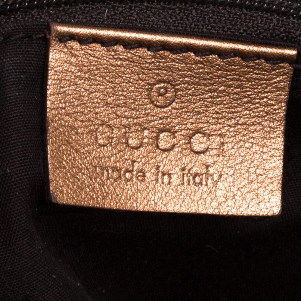 Gucci Metallic Gold Guccissima Medium Sukey Tote aus Leder 5