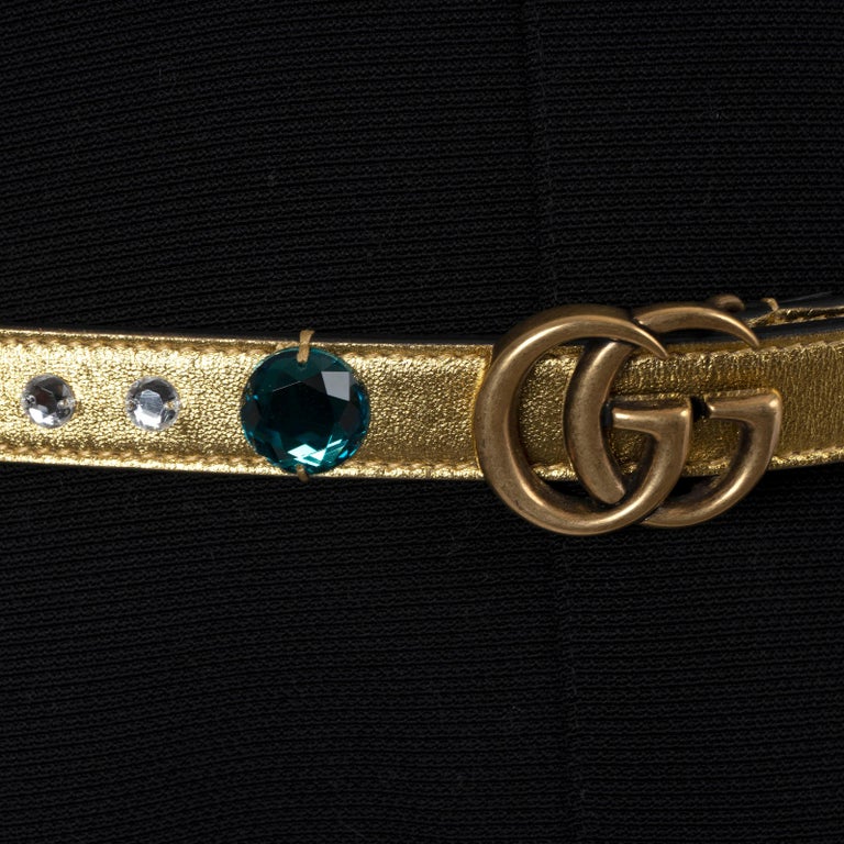 Gucci Gold Crystal-Embellished Belt image_01729bec-f526-45f1-9b5e-  main image 4
