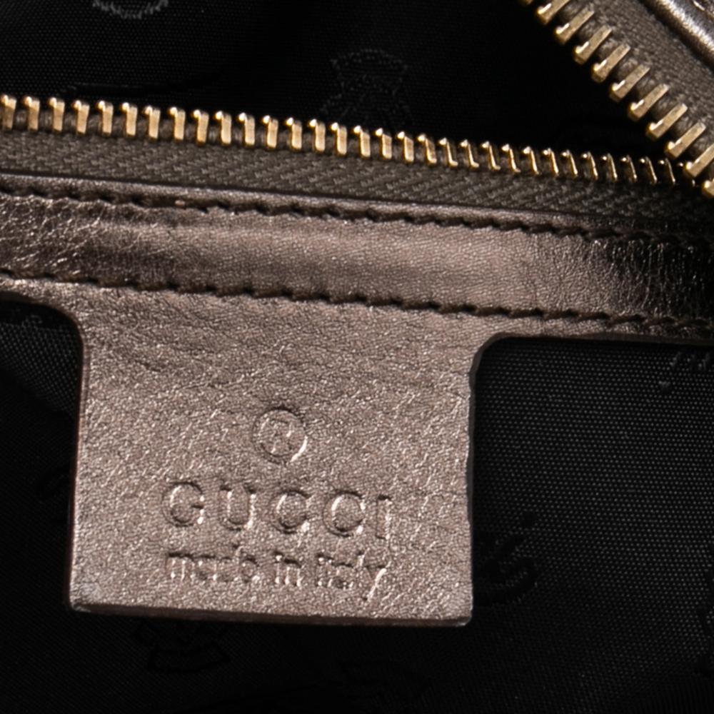 Gucci Metallic Gold Leather Hysteria Bag 2