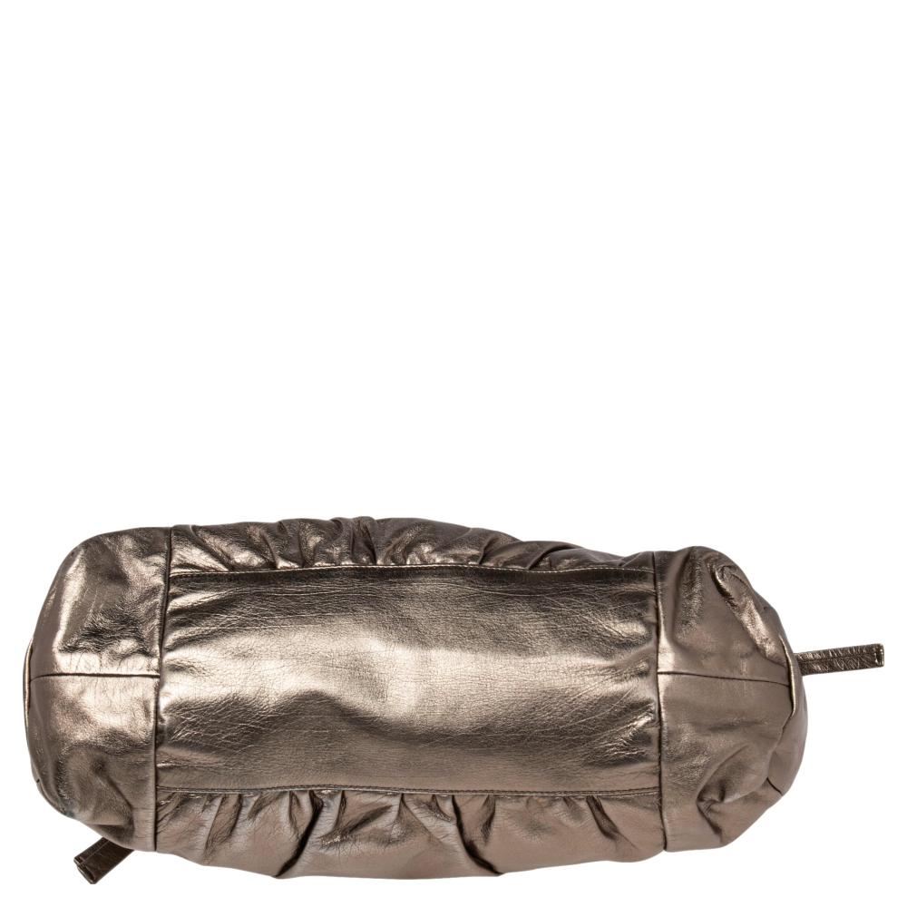 metallic gold gucci bag