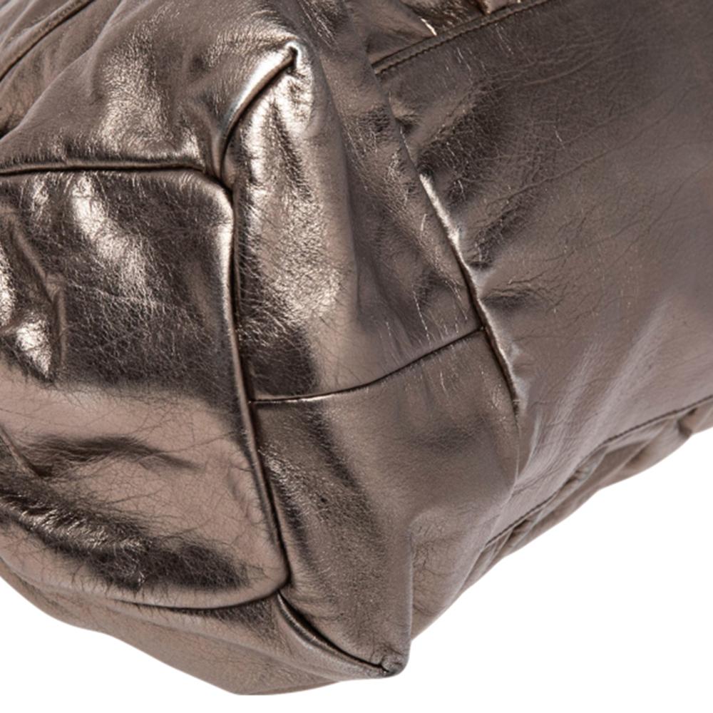 Women's Gucci Metallic Gold Leather Hysteria Bag