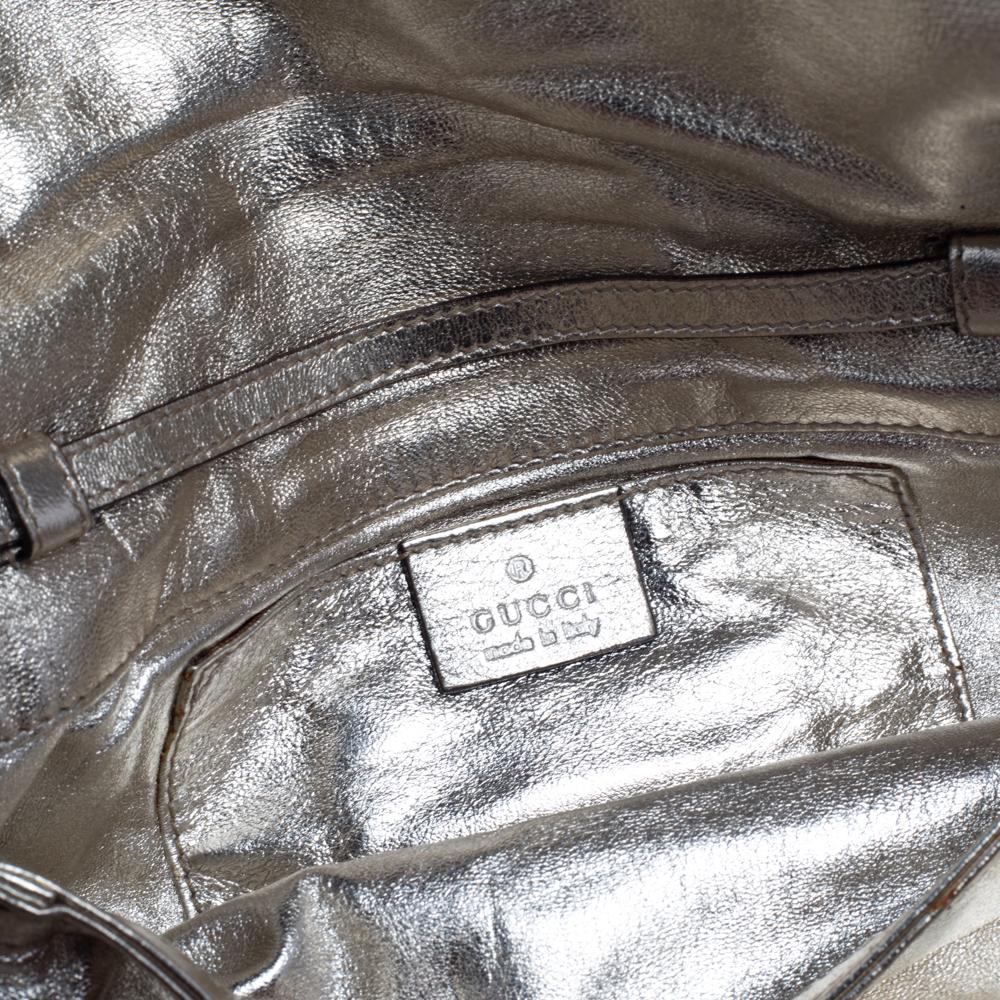 Gucci Metallic Gold Leather Hysteria Clutch Bag 3