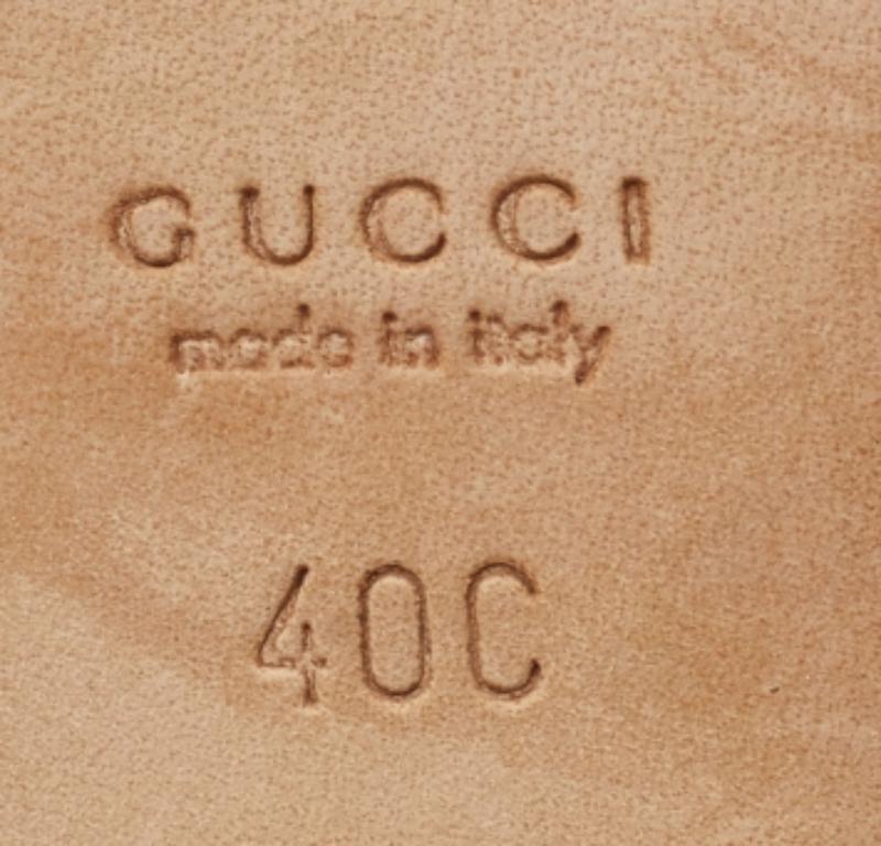Gucci Pumps Peep Toe annodate in pelle oro metallizzato misura 40 in vendita 1