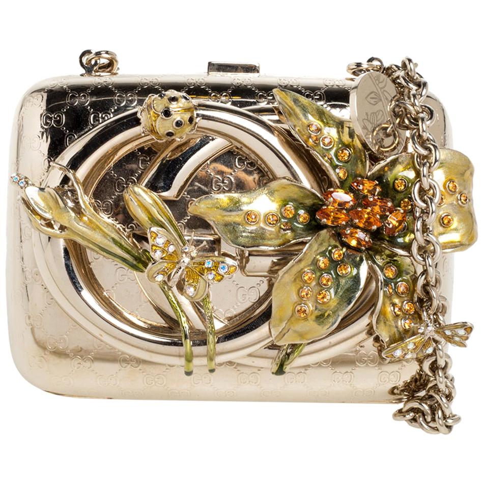 gucci gold clutch