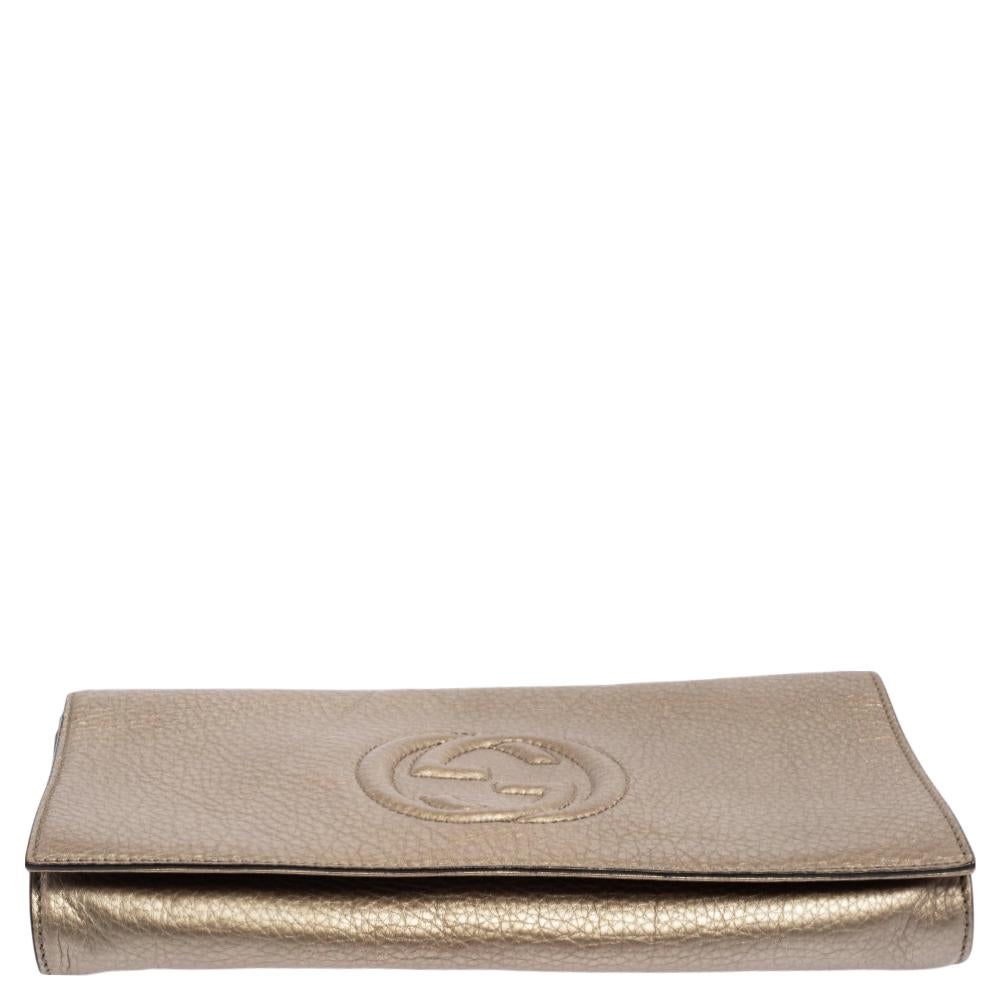 gucci gold clutch