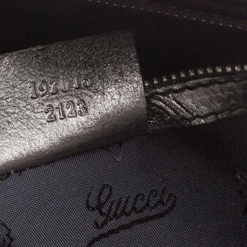 Gucci Metallic Grey Leather Large Hysteria Clutch 3
