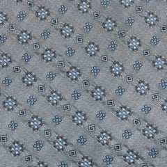 Gucci Metallic Grey Micro Motif Jacquard Silk Tie