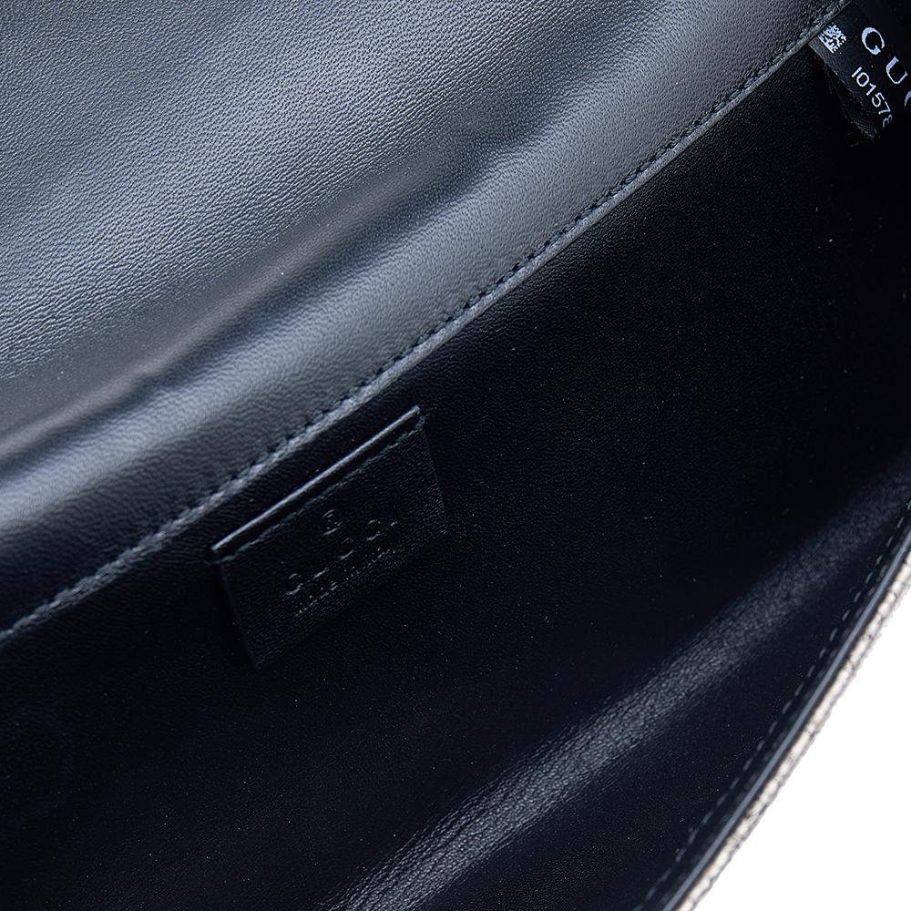 Gucci Metallic Hologram Leather Interlocking G Flap Continental Wallet 1