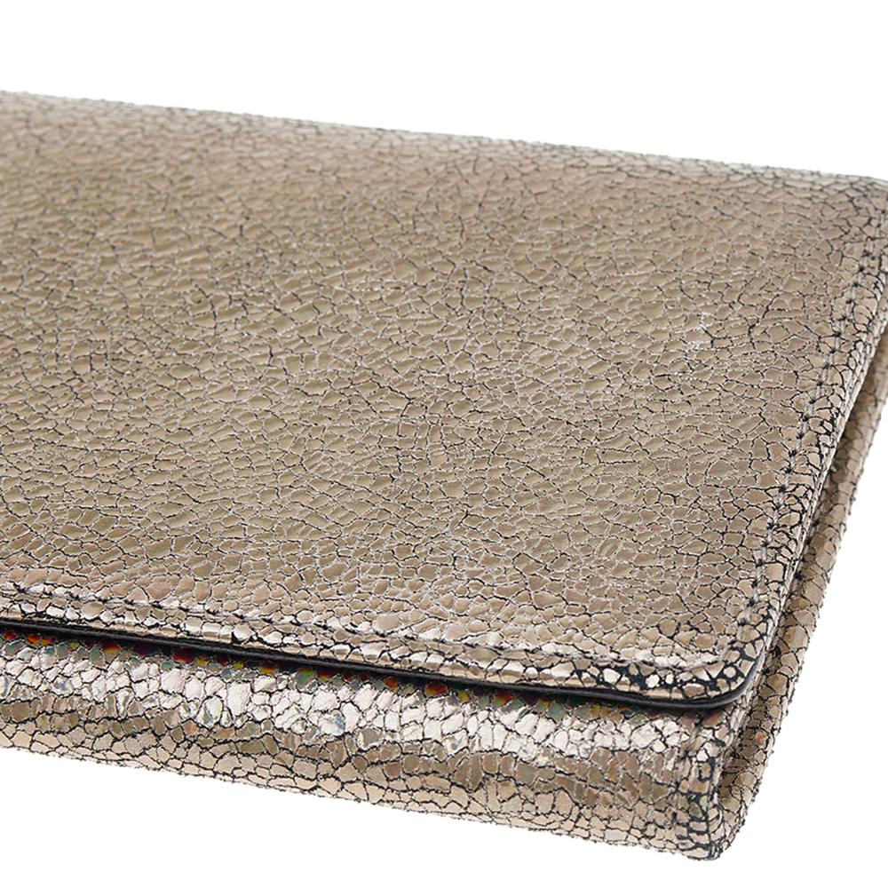 Gucci Metallic Hologram Leather Interlocking G Flap Continental Wallet 4