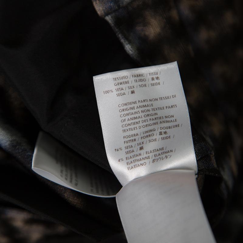 Gucci Metallic Houndstooth Pattern Silk Jacquard Skinny Trousers S 3