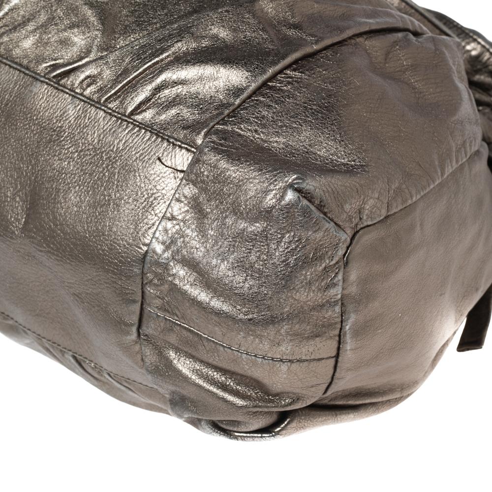 Women's Gucci Metallic Leather Hysteria Shoulder Bag