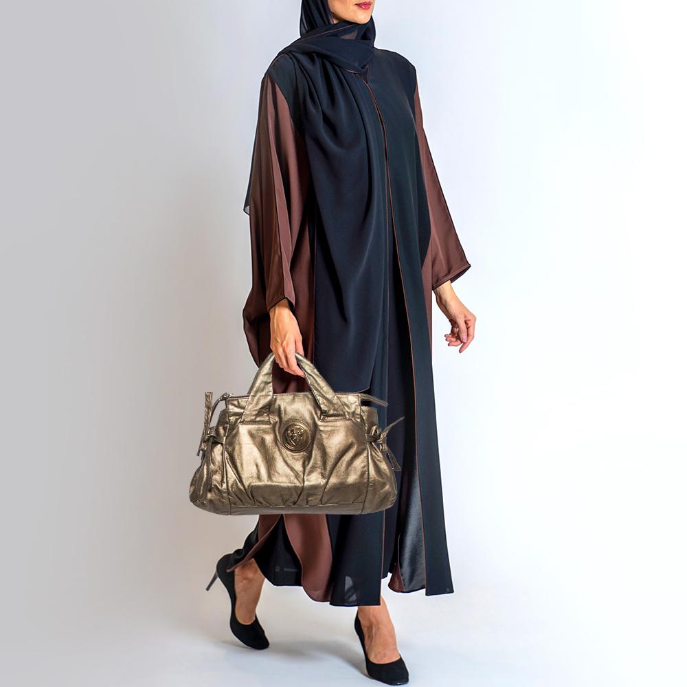 Gucci Hysteria Tragetasche aus Metallic-Leder im Zustand „Gut“ im Angebot in Dubai, Al Qouz 2