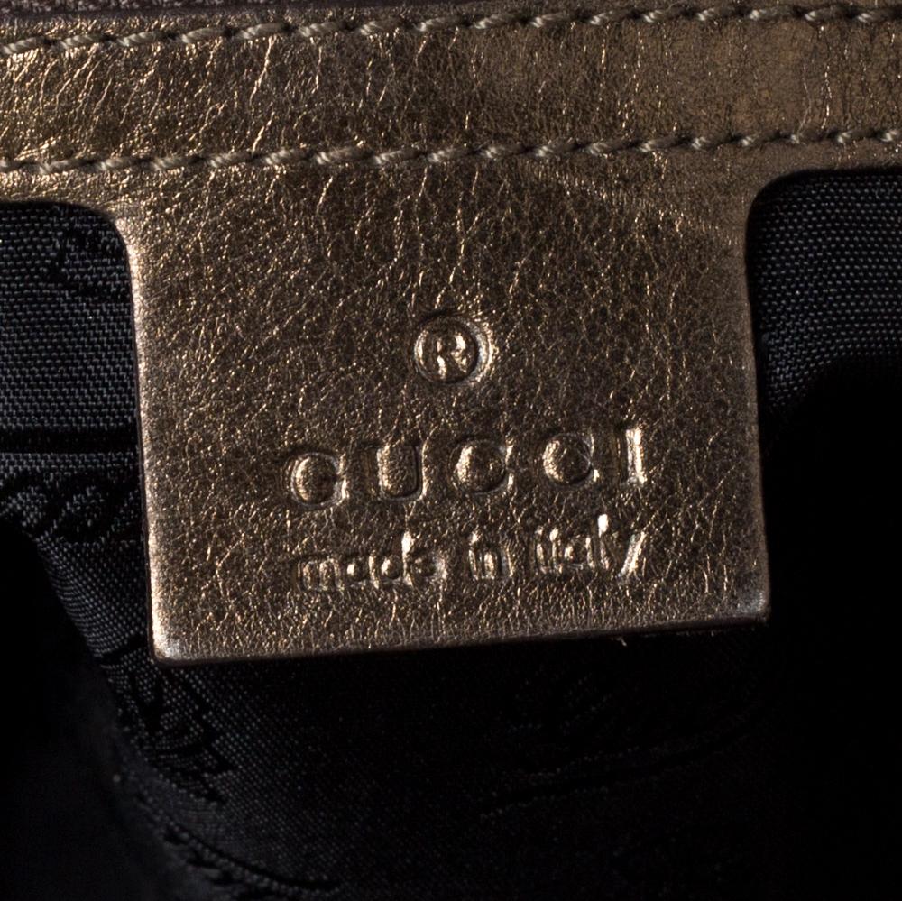 Gucci Metallic Leather Large Hysteria Clutch 1