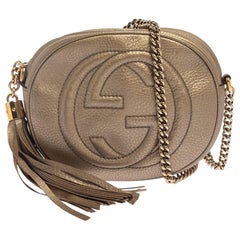 Gucci Metallic Leather Mini Soho Disco Chain Crossbody Bag