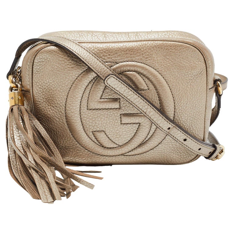 Gucci Metallic Leather Small Soho Disco Crossbody Bag For Sale at 1stDibs