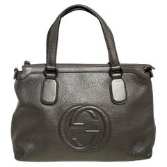 Gucci Metallic Leather Soho Working Tote