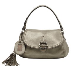 Hobo Gucci in pelle metallizzata Techno Horsebit