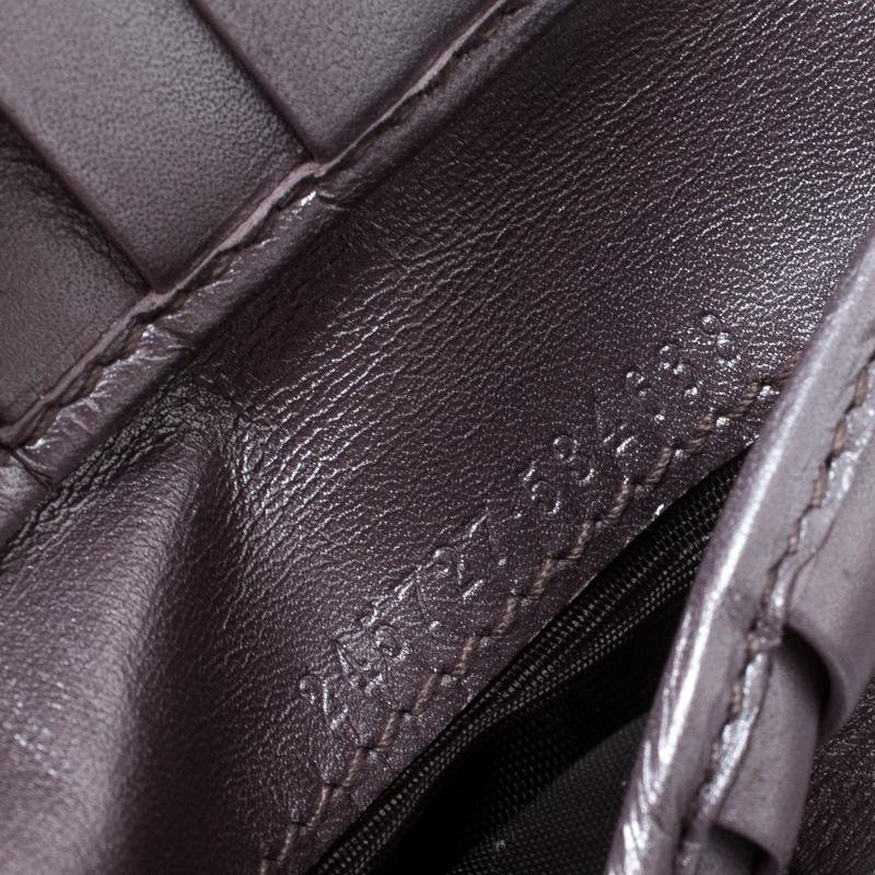 Women's Gucci Metallic Lilac Guccissima Leather Heart Interlocking GG French Wallet