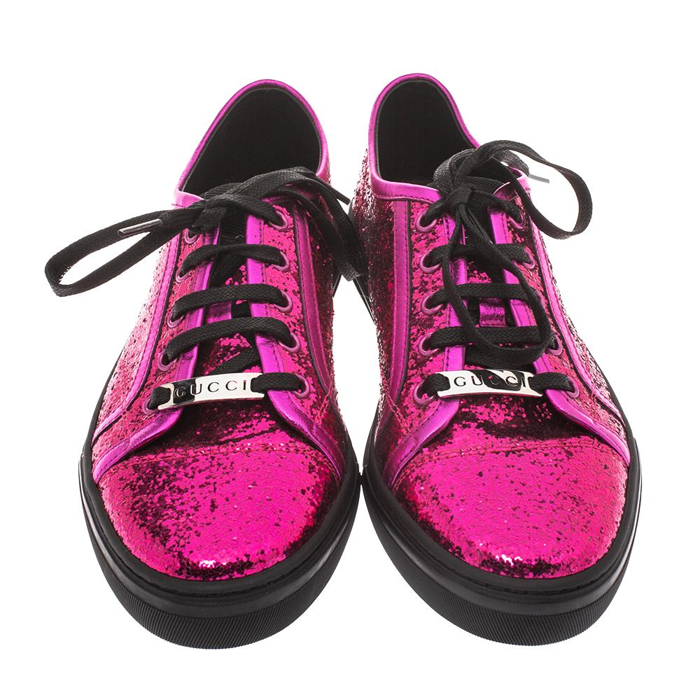 gucci glitter shoes pink
