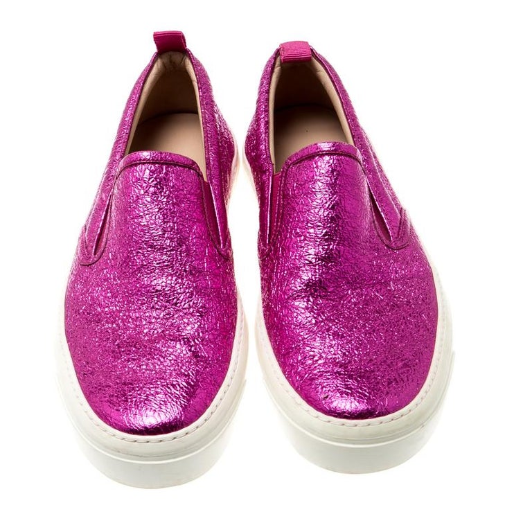 gucci slip ons pink