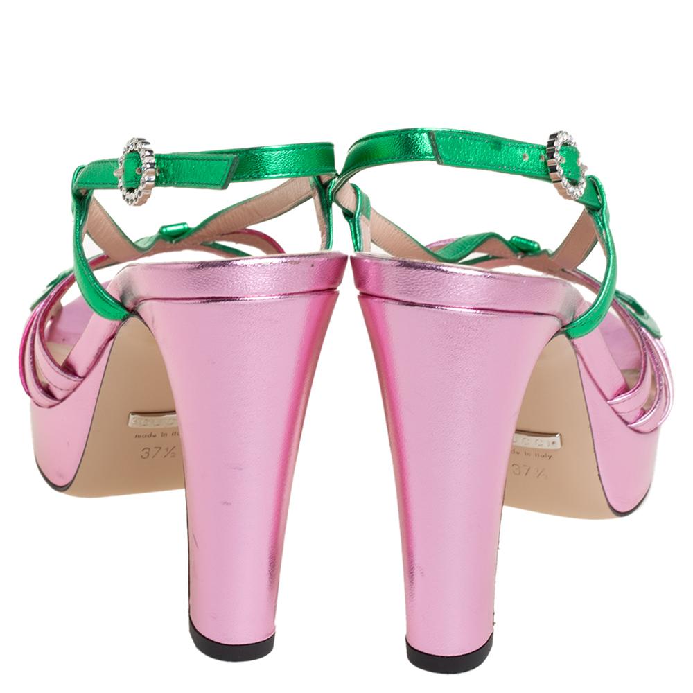 pink and green sandals