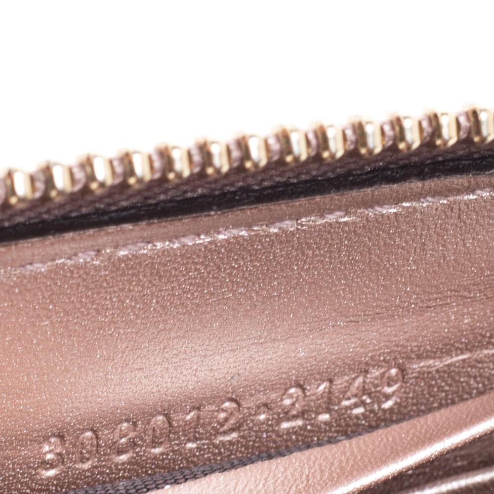 Gucci Metallic Pink Guccissima Leather Interlocking G Zip Around Wallet 1