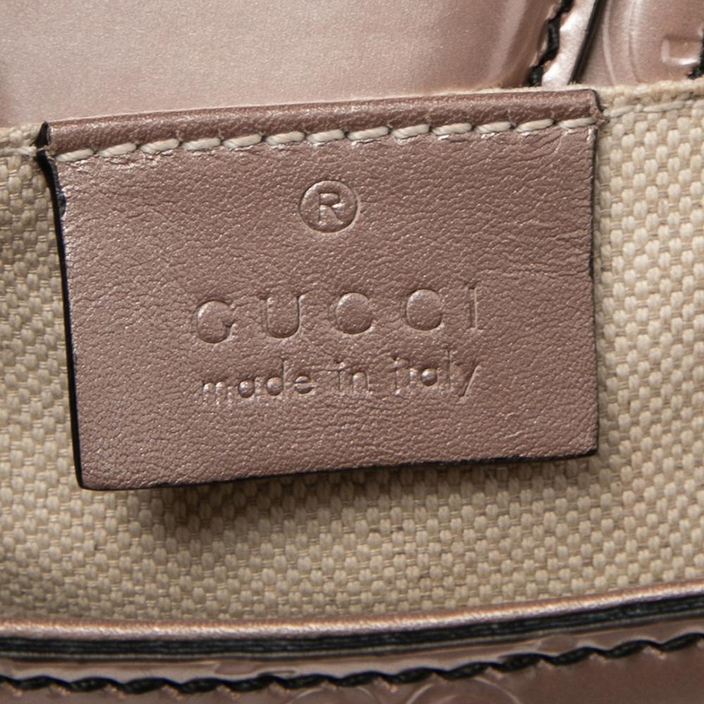 Women's Gucci Metallic Pink Guccissima Leather Medium Emily Chain Shoulder Bag