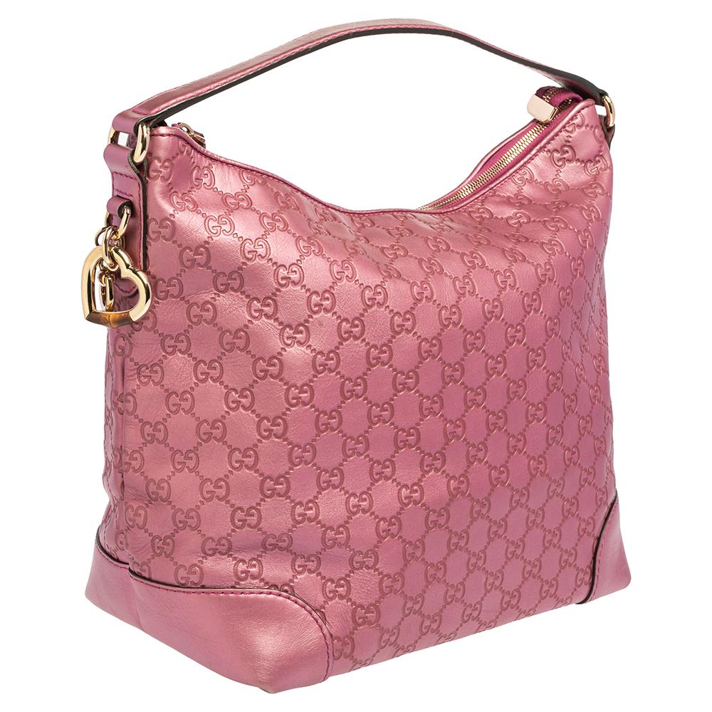 metallic pink crossbody bag