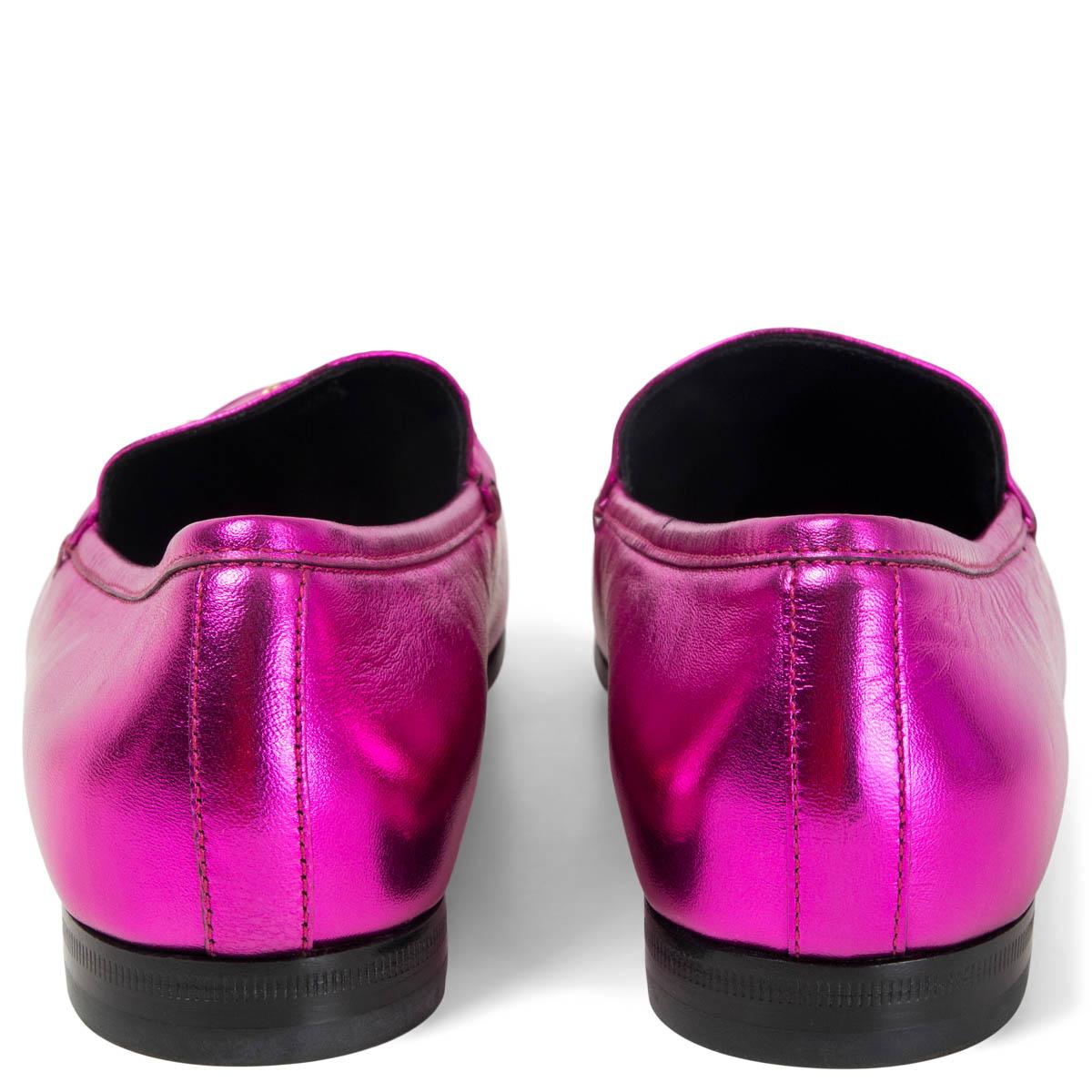 pink metallic flats