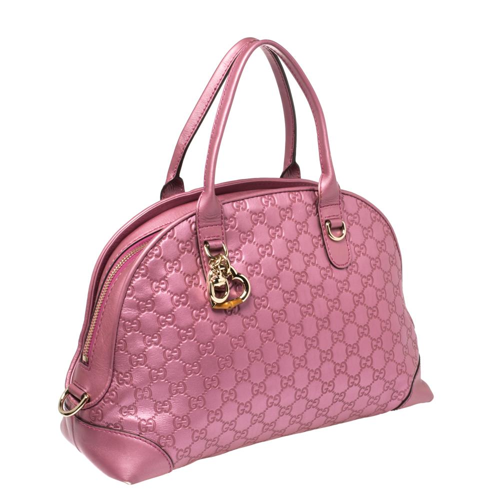 gucci pink heart purse
