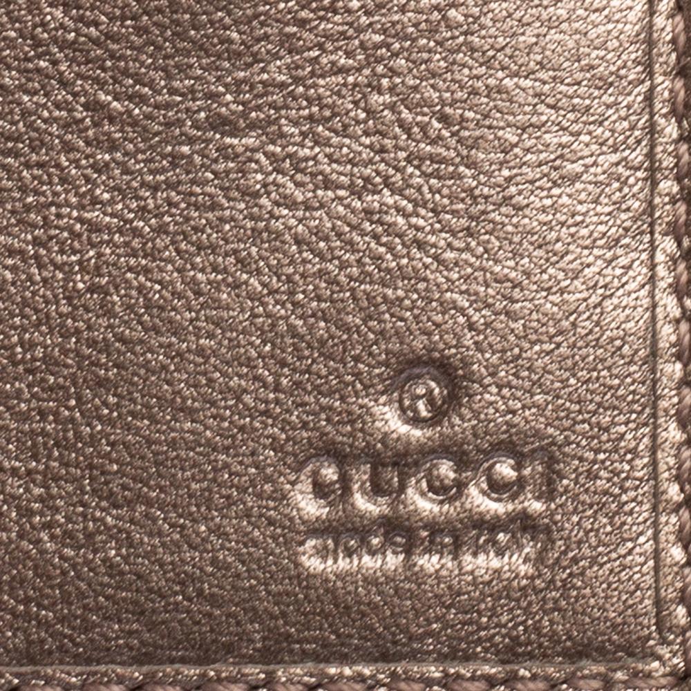 Women's Gucci Metallic Purple GG Imprime Canvas Wallet on Chain