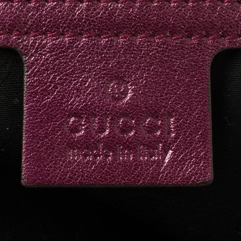 Gucci Metallic Purple Leather Galaxy Slouchy Hobo 2
