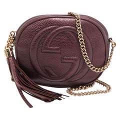Gucci Metallic Purple Leather Mini Soho Disco Chain Crossbody Bag