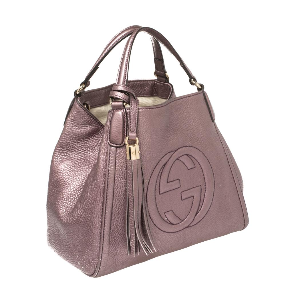 gucci pebbled leather tote